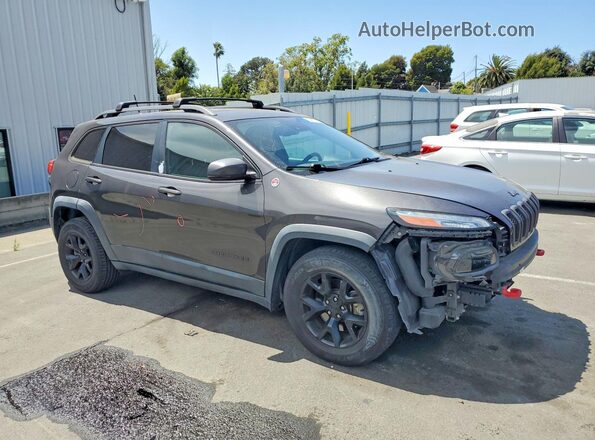 1C4PJMBS1HW649395 2017 JEEP CHEROKEE Gray Front right
