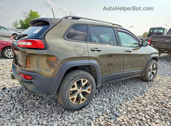 1C4PJMBS2GW133657 2016 JEEP CHEROKEE Зеленый Задняя правая четверть