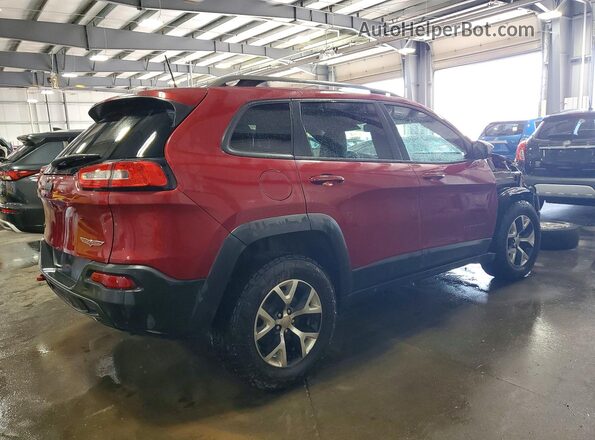1C4PJMBS2GW242541 2016 JEEP CHEROKEE Burgundy Trasero derecho