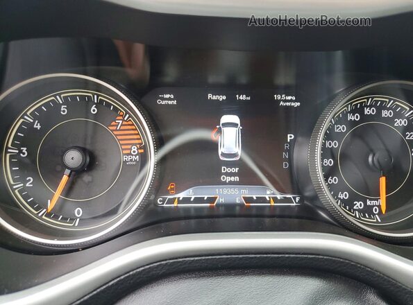 1C4PJMBS3GW128578 2016 JEEP CHEROKEE Gray Widok zestawu wskaźników