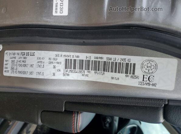 1C4PJMBS3GW128578 2016 JEEP CHEROKEE Gray Widok naklejki z numerem VIN