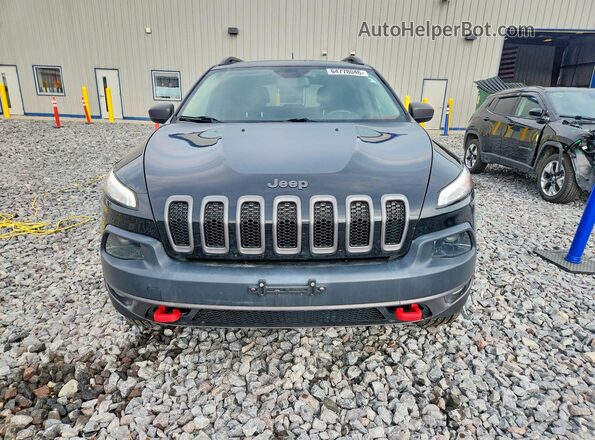 1C4PJMBS5HW555004 2017 JEEP CHEROKEE Black Front view