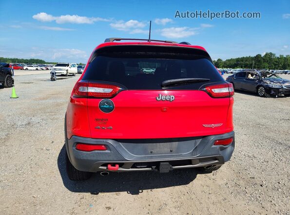 1C4PJMBS5HW640005 2017 JEEP CHEROKEE Red Rear view