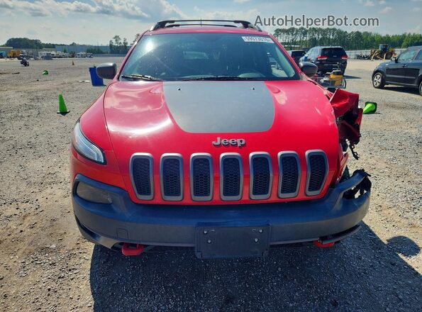 1C4PJMBS5HW640005 2017 JEEP CHEROKEE Red Front view