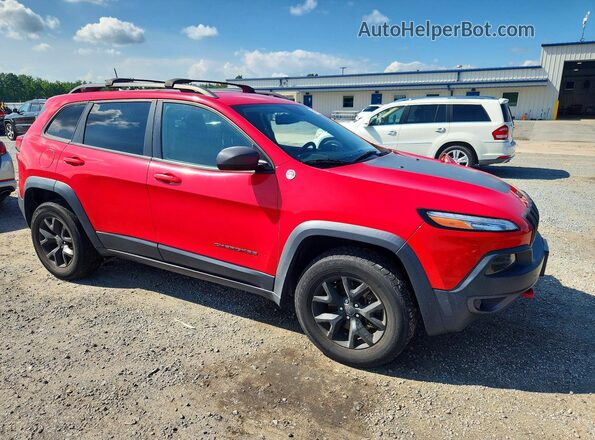 1C4PJMBS5HW640005 2017 JEEP CHEROKEE Red Front right