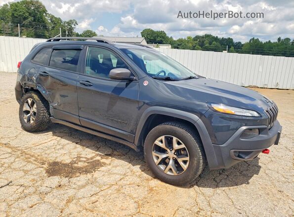 1C4PJMBS7HW563184 2017 JEEP CHEROKEE Серый Передняя правая четверть