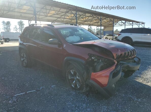 1C4PJMBS7HW647831 2017 JEEP CHEROKEE Бордовый Передняя правая четверть