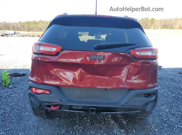 1C4PJMBS7HW647831 2017 JEEP CHEROKEE Бордовый Вид сзади