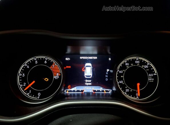 1C4PJMBS8GW361825 2016 JEEP CHEROKEE Серый Вид щитка приборов