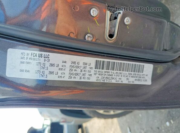 1C4PJMBX2LD504141 2020 JEEP CHEROKEE Gray VIN კოდის სტიკერის ხედი