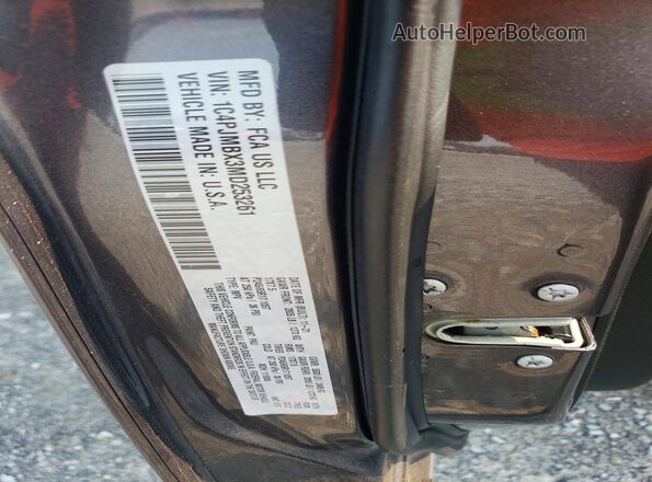 1C4PJMBX3MD253261 2021 JEEP CHEROKEE Gray Vista de la etiqueta del VIN