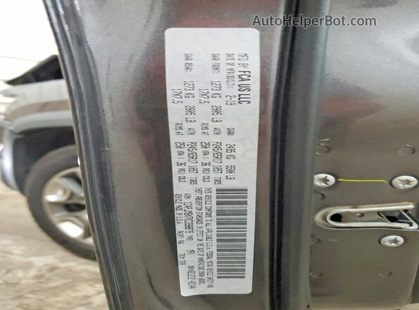 1C4PJMBX7KD398879 2019 JEEP CHEROKEE Charcoal VIN კოდის სტიკერის ხედი