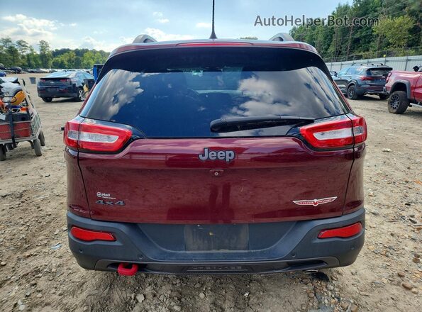1C4PJMBX8JD599365 2018 JEEP CHEROKEE Red Вид ззаду