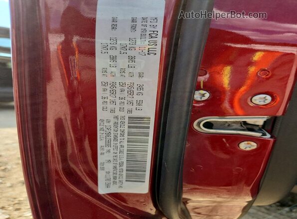 1C4PJMBX8JD599365 2018 JEEP CHEROKEE Red Вид наклейки з VIN-кодом