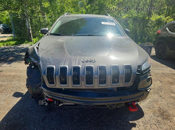 1C4PJMBXXJD592921 2018 JEEP CHEROKEE Charcoal Front view