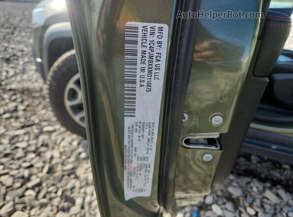 1C4PJMBXXMD118875 2021 JEEP CHEROKEE Green Вид наклейки з VIN-кодом