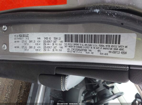 1C4PJMCB0GW267680 2016 JEEP CHEROKEE Silver Вид підкапотного простору