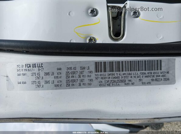 1C4PJMCB0JD528650 2018 JEEP CHEROKEE White Շարժիչի բաժամունքի տեսք