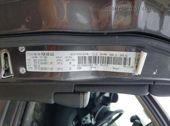 1C4PJMCB2GW199673 2016 JEEP CHEROKEE Черный Вид наклейки с VIN-кодом