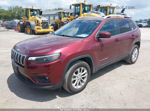 1C4PJMCB2KD449420 2019 JEEP CHEROKEE Maroon Front view
