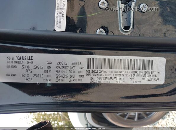 1C4PJMCB3LD550760 2020 JEEP CHEROKEE Black Vista del compartimento del motor