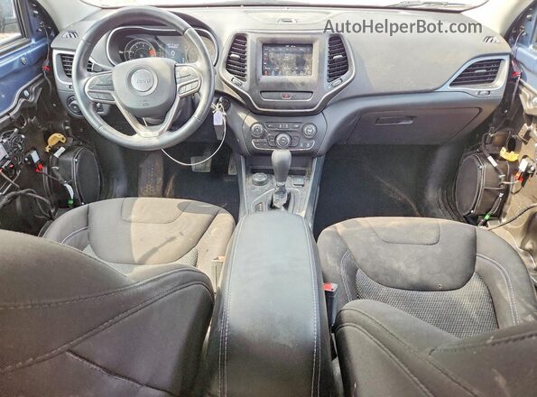 1C4PJMCB4KD379094 2019 JEEP CHEROKEE Blue Вид панелі приладів