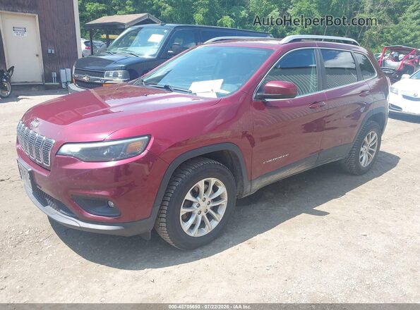 1C4PJMCB4KD450889 2019 JEEP CHEROKEE Темно-бордовый Передняя левая четверть