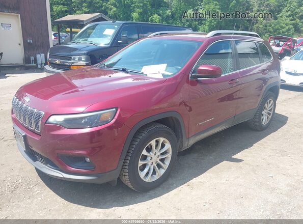 1C4PJMCB4KD450889 2019 JEEP CHEROKEE Темно-бордовый Вид спереди
