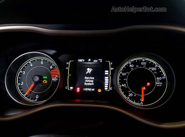 1C4PJMCB5GW157434 2016 JEEP CHEROKEE Black Widok zestawu wskaźników