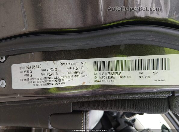1C4PJMCB5HW659832 2017 JEEP CHEROKEE Black Вид підкапотного простору