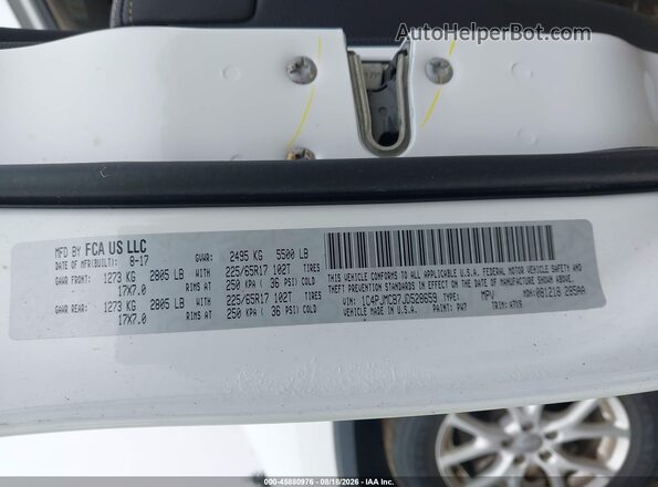 1C4PJMCB7JD528659 2018 JEEP CHEROKEE White ძრავის განყოფილების ხედი
