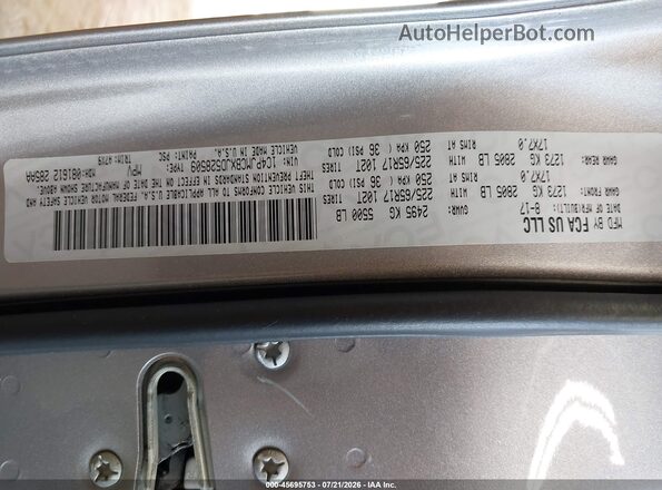 1C4PJMCBXJD528509 2018 JEEP CHEROKEE Серебряный Вид подкапотного пространства