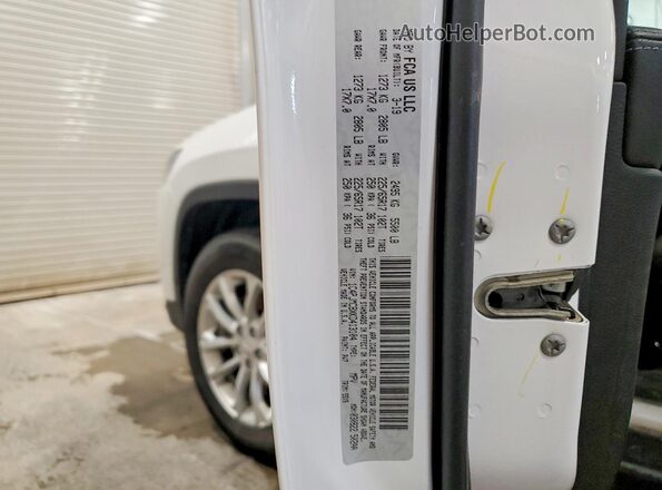 1C4PJMCBXKD413104 2019 JEEP CHEROKEE White Vista de la etiqueta del VIN