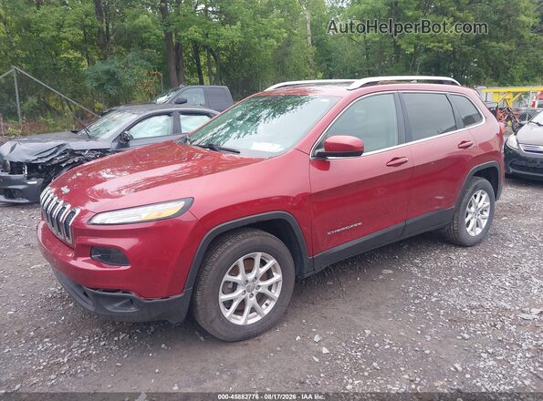 1C4PJMCS0GW255903 2016 JEEP CHEROKEE Maroon Vista tres cuartos delantera izquierda