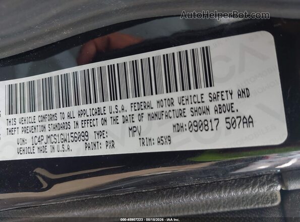 1C4PJMCS1GW156099 2016 JEEP CHEROKEE Black Engine compartment view