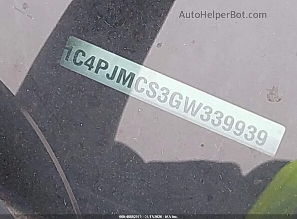 1C4PJMCS3GW339939 2016 JEEP CHEROKEE Gray 