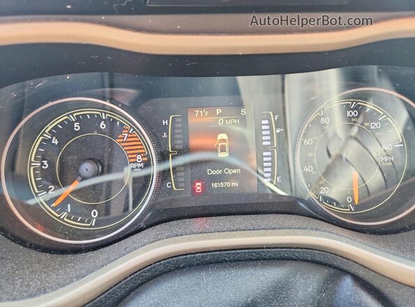 1C4PJMCS4HW591281 2017 JEEP CHEROKEE Gray ხელსაწყოთა პანელის ხედი