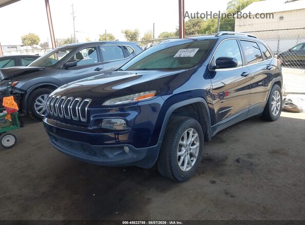 1C4PJMCS8GW279687 2016 JEEP CHEROKEE Dark Blue Vista tres cuartos delantera izquierda