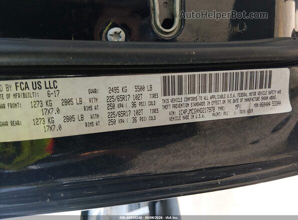 1C4PJMCSXHD217978 2017 JEEP CHEROKEE Black Widok komory silnika
