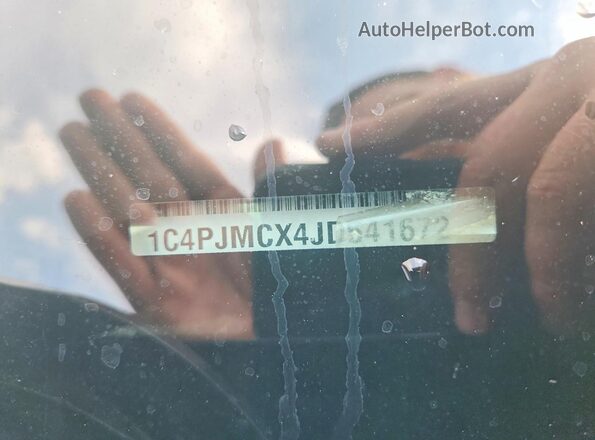 1C4PJMCX4JD541672 2018 JEEP CHEROKEE Black VIN sticker view