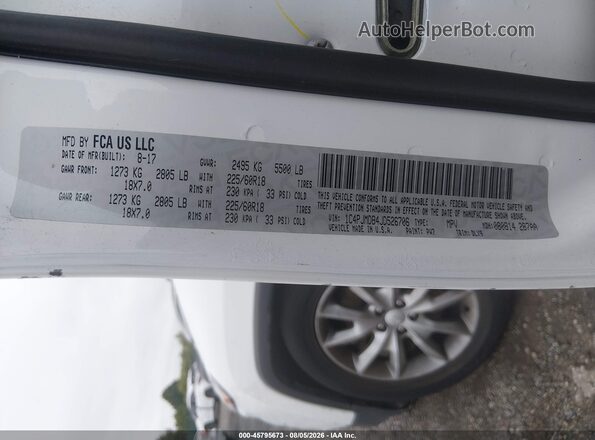 1C4PJMDB4JD526706 2018 JEEP CHEROKEE Белый Вид подкапотного пространства