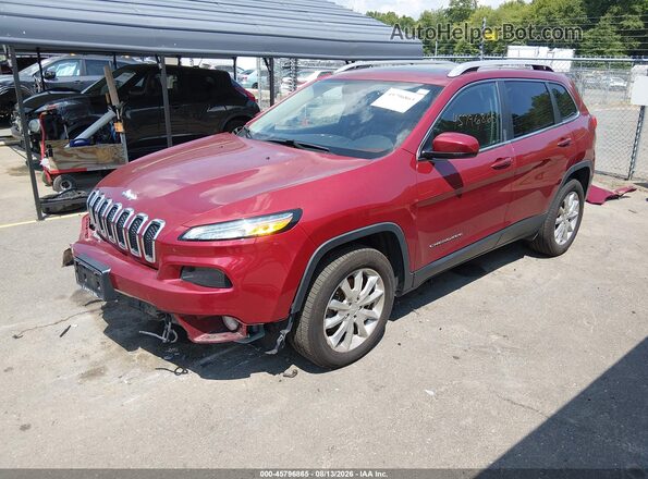 1C4PJMDB6HW660471 2017 JEEP CHEROKEE Red წინა მარცხენა ხედი სამი მეოთხედიდან