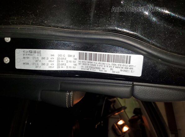 1C4PJMDB9GW296660 2016 JEEP CHEROKEE Black Вид наклейки з VIN-кодом