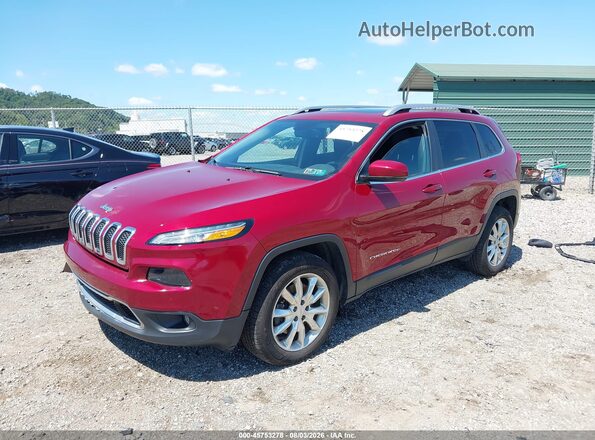 1C4PJMDBXHW638554 2017 JEEP CHEROKEE Red Առջևի ձախ երեք քառորդ տեսարան