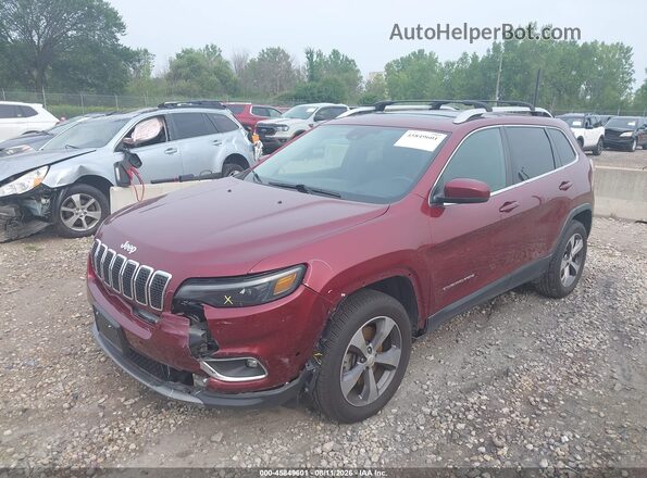 1C4PJMDN4KD178966 2019 JEEP CHEROKEE Red წინა მარცხენა ხედი სამი მეოთხედიდან