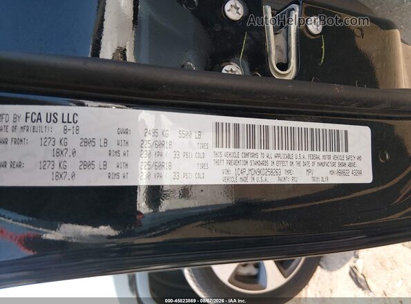 1C4PJMDN9KD258263 2019 JEEP CHEROKEE Black Вид підкапотного простору