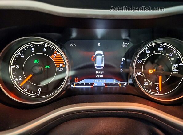 1C4PJMDS3GW226619 2016 JEEP CHEROKEE White Instrument cluster view