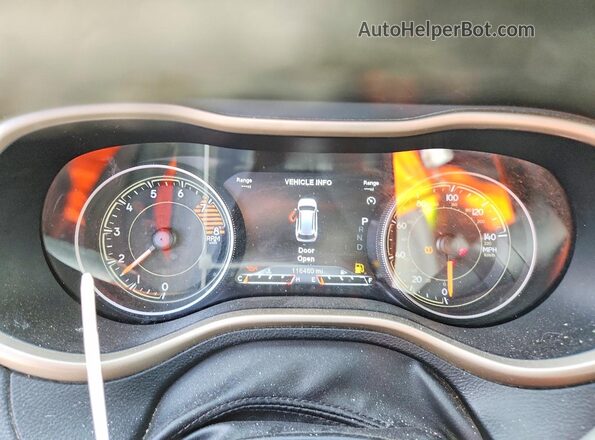 1C4PJMDS4GW123256 2016 JEEP CHEROKEE Черный Вид щитка приборов