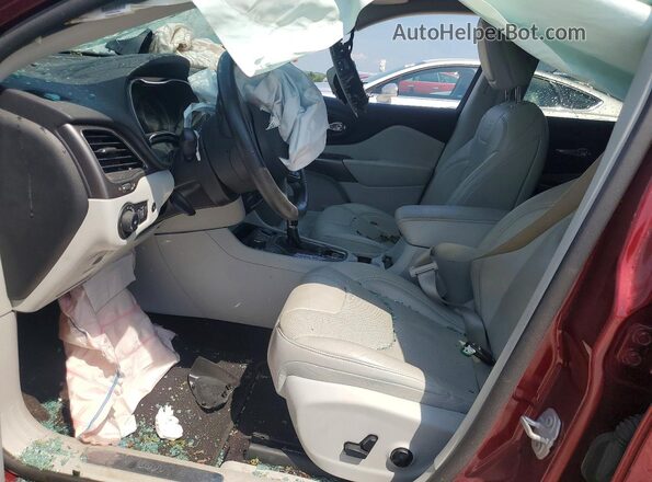 1C4PJMDX2KD252418 2019 JEEP CHEROKEE Burgundy Widok wnętrza z przodu