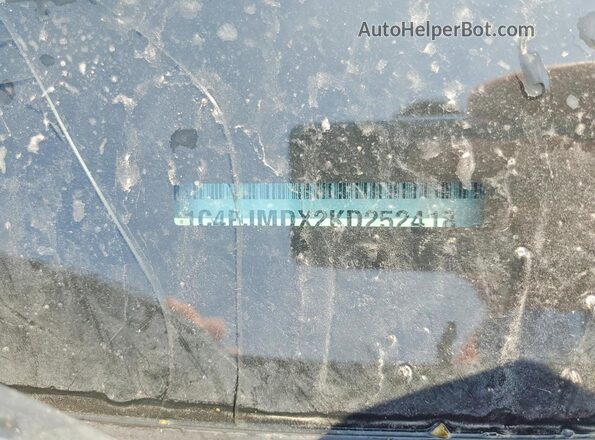 1C4PJMDX2KD252418 2019 JEEP CHEROKEE Burgundy Widok naklejki z numerem VIN